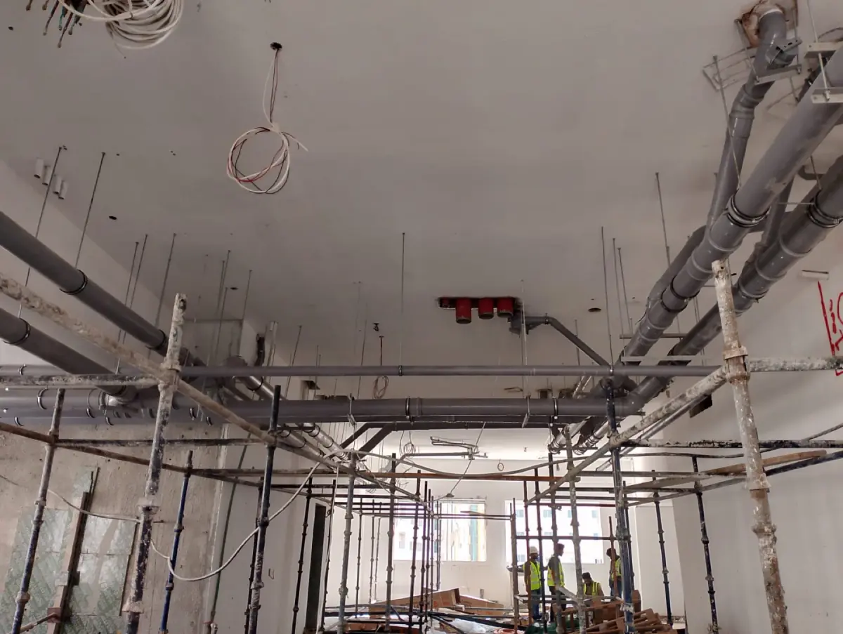 Ceiling services installation