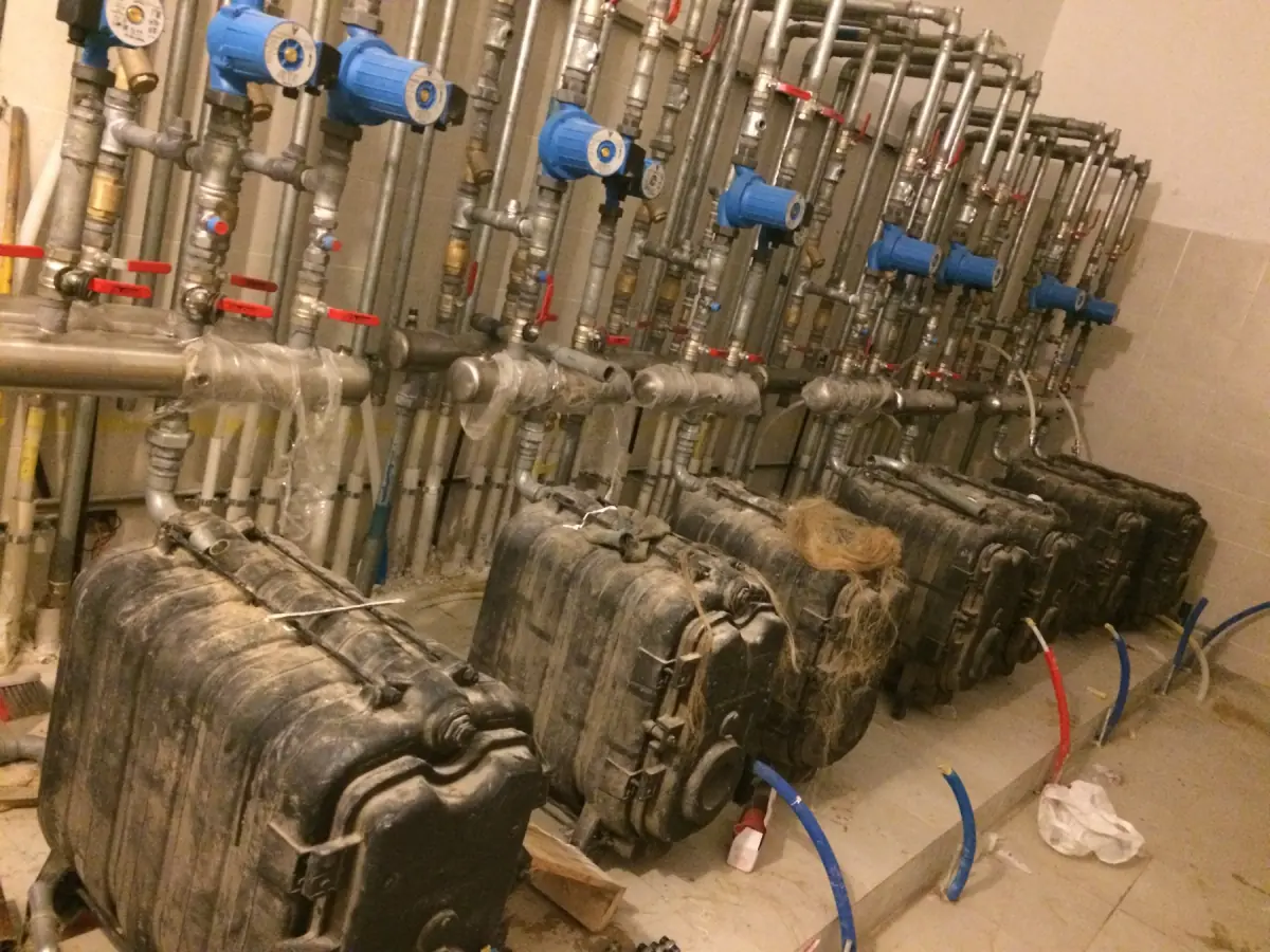 Plant room pipe and tank work